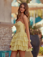 Mirabel Yellow detail 6 homecoming dress