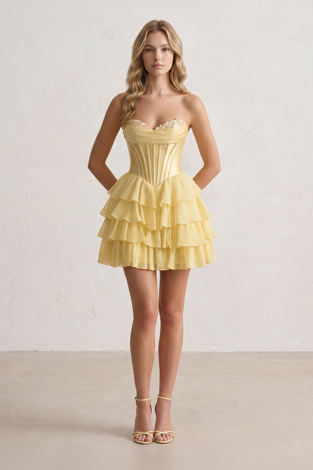 Mirabel Yellow detail 2 homecoming dress