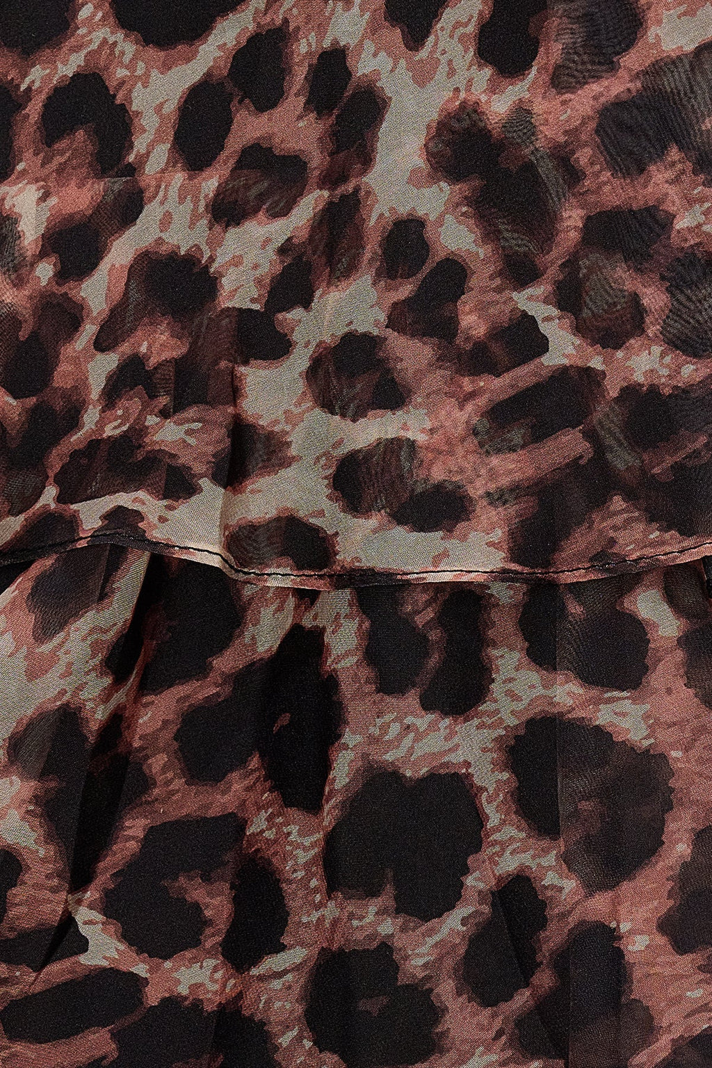 Leopard Sweetheart Leopard Print Chiffon A Line Homecoming Dress With Beading