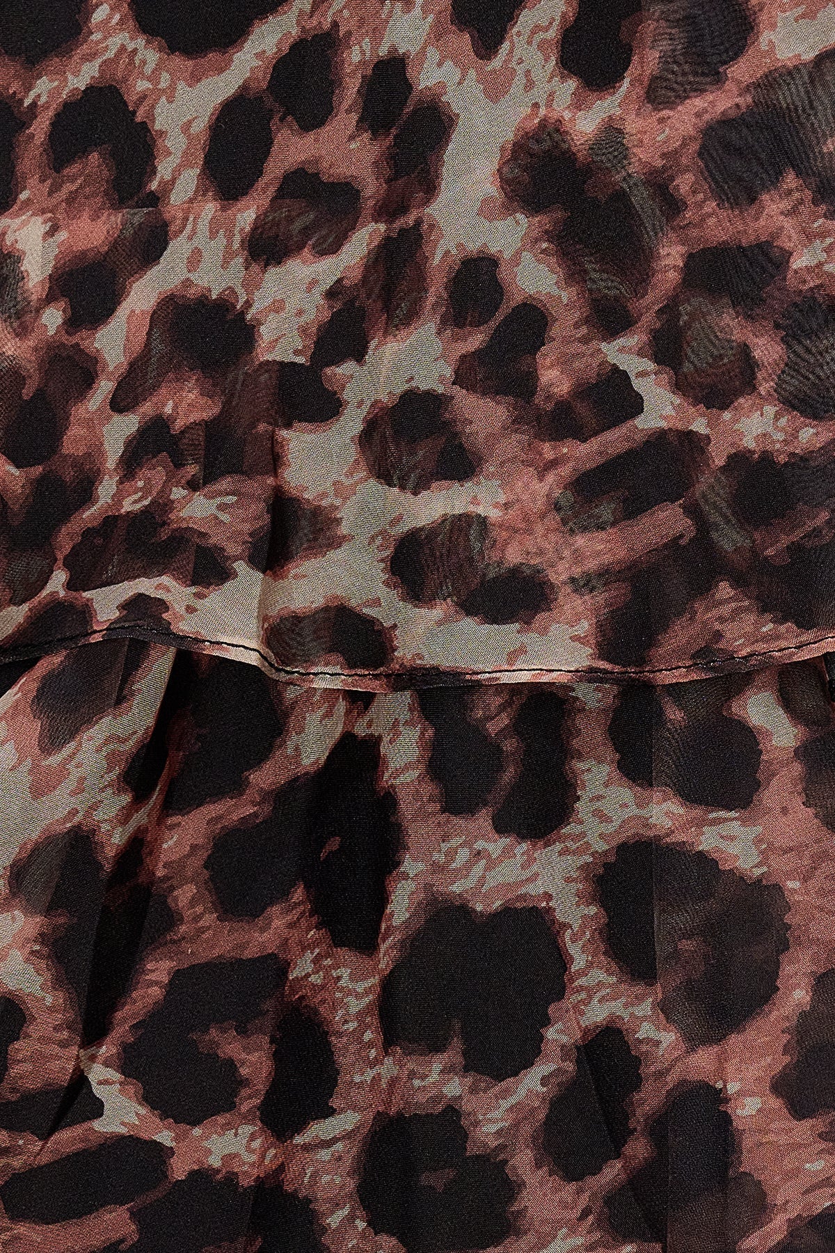 Leopard Sweetheart Leopard Print Chiffon A Line Homecoming Dress With Beading