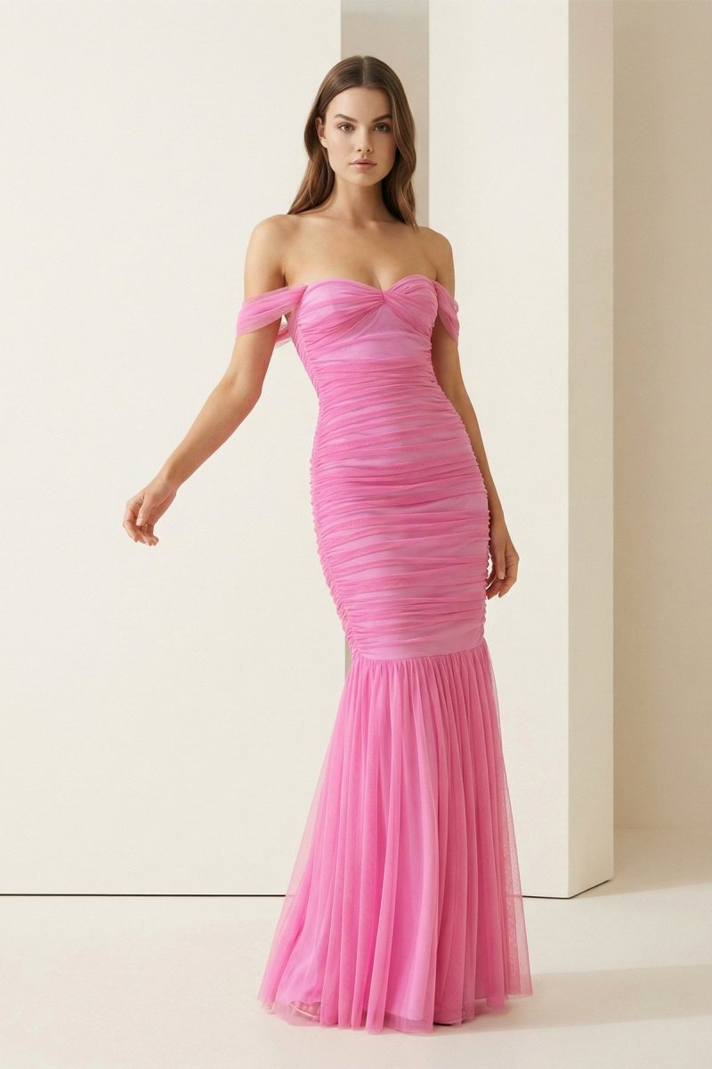 Lilou Arden Rose Pink detail 2 prom dress