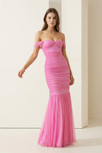 Lilou Arden Rose Pink detail 2 prom dress