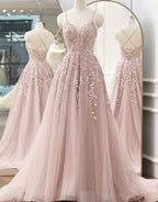 Vasilisa Blush Pink side view prom dress