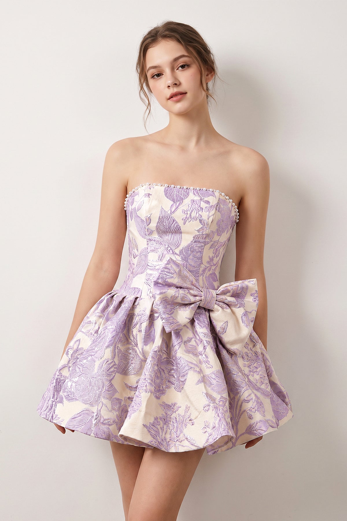 Talvera Lilac side view homecoming dress