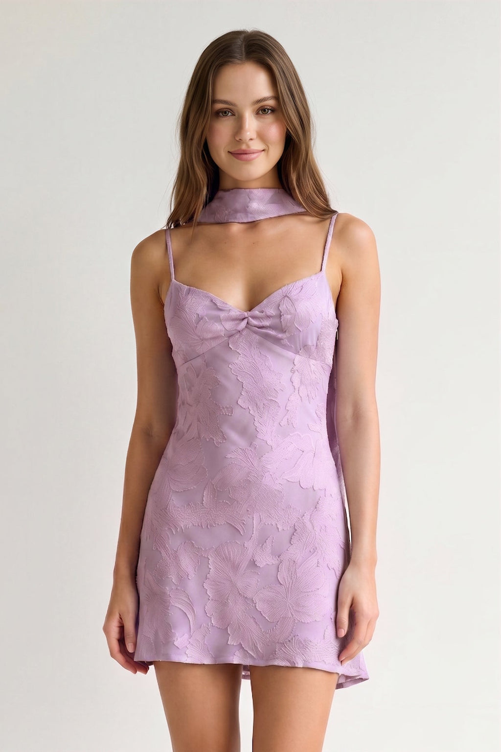 Leonora Lilac side view homecoming dress