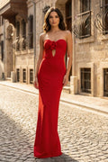 Idalia Red front view prom dress