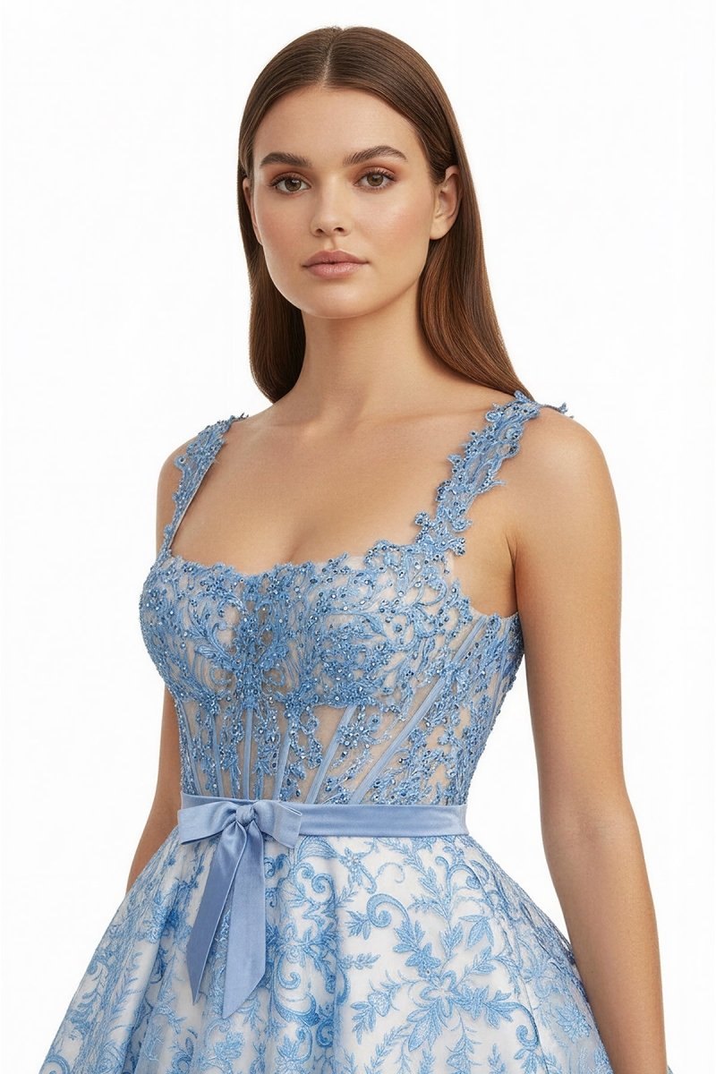 Gisella Rowan Royal Blue detail 3 prom dress