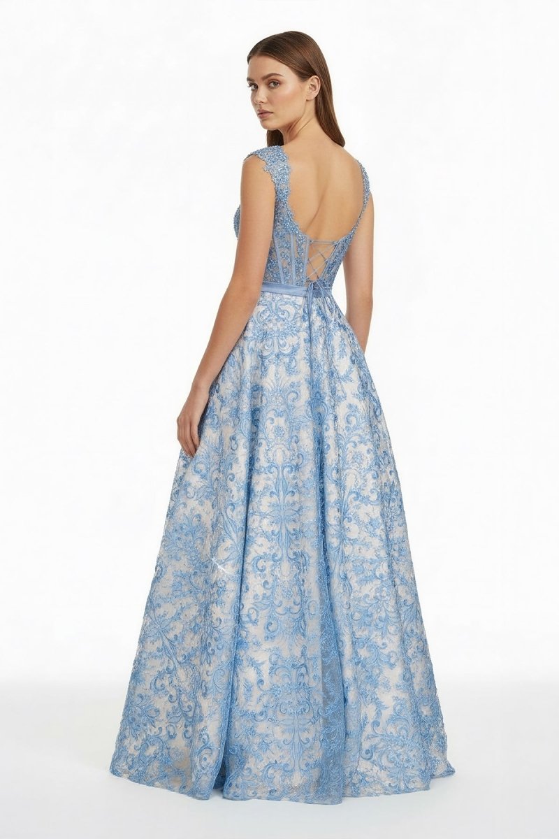 Gisella Rowan Royal Blue detail 1 prom dress