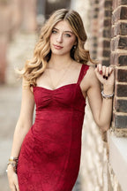 Tabitha Vale Burgundy detail 1 prom dress