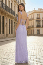 Valentina lavender back view prom dress