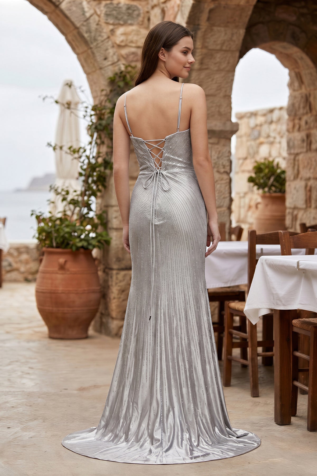 Bellamy Olive detail image 2 prom dress