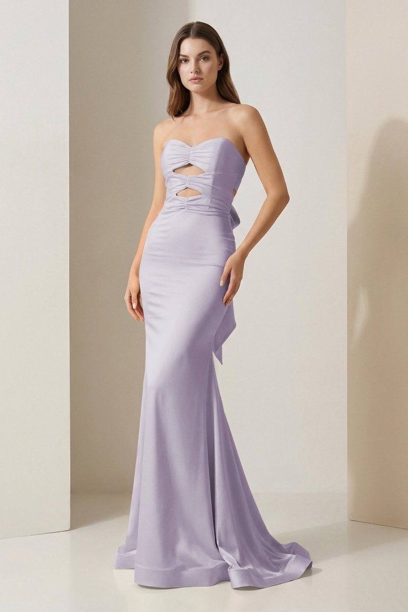 Delphine Tess Lavender front view prom dress