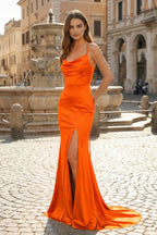 Bellamy Hope Orange front view prom dress