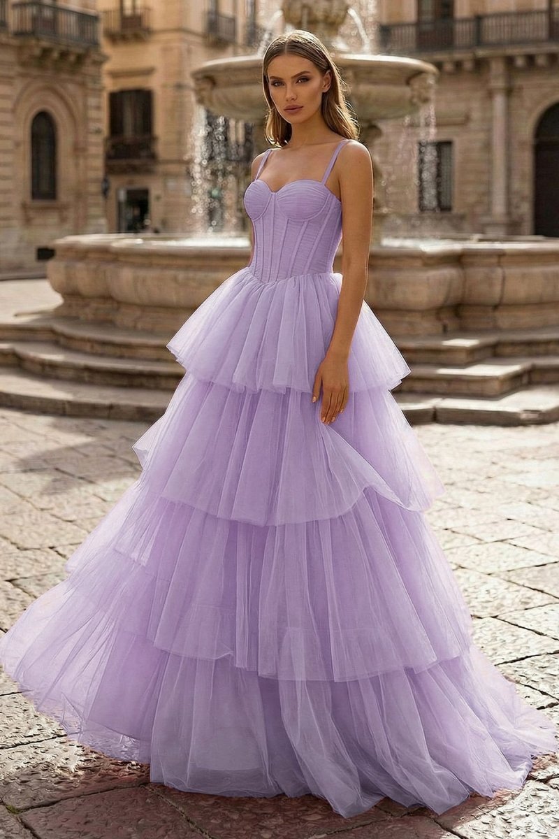 Aderyn Vale Lavender front view prom dress