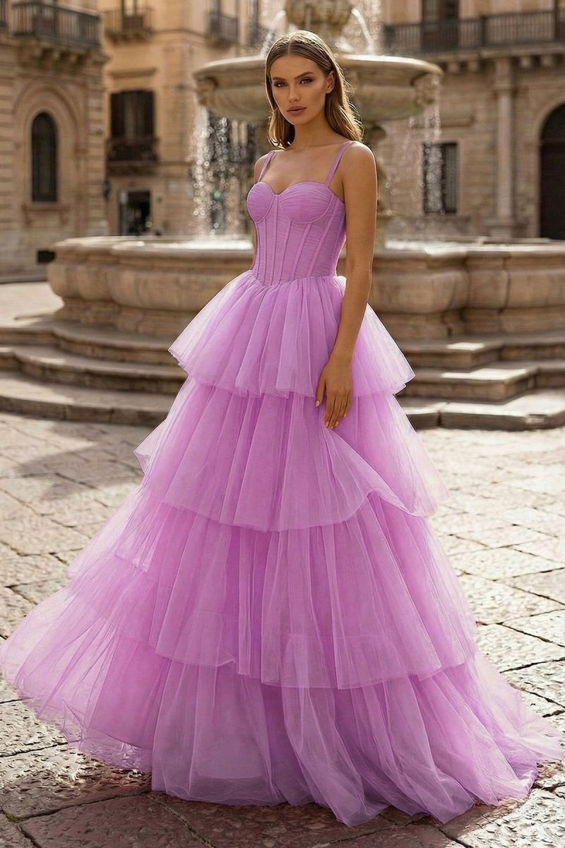 Aderyn Vale Lilac front view prom dress