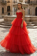 Aderyn Vale Red front view prom dress