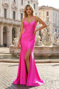 Bellatrix Cove Fuchsia front view prom dress