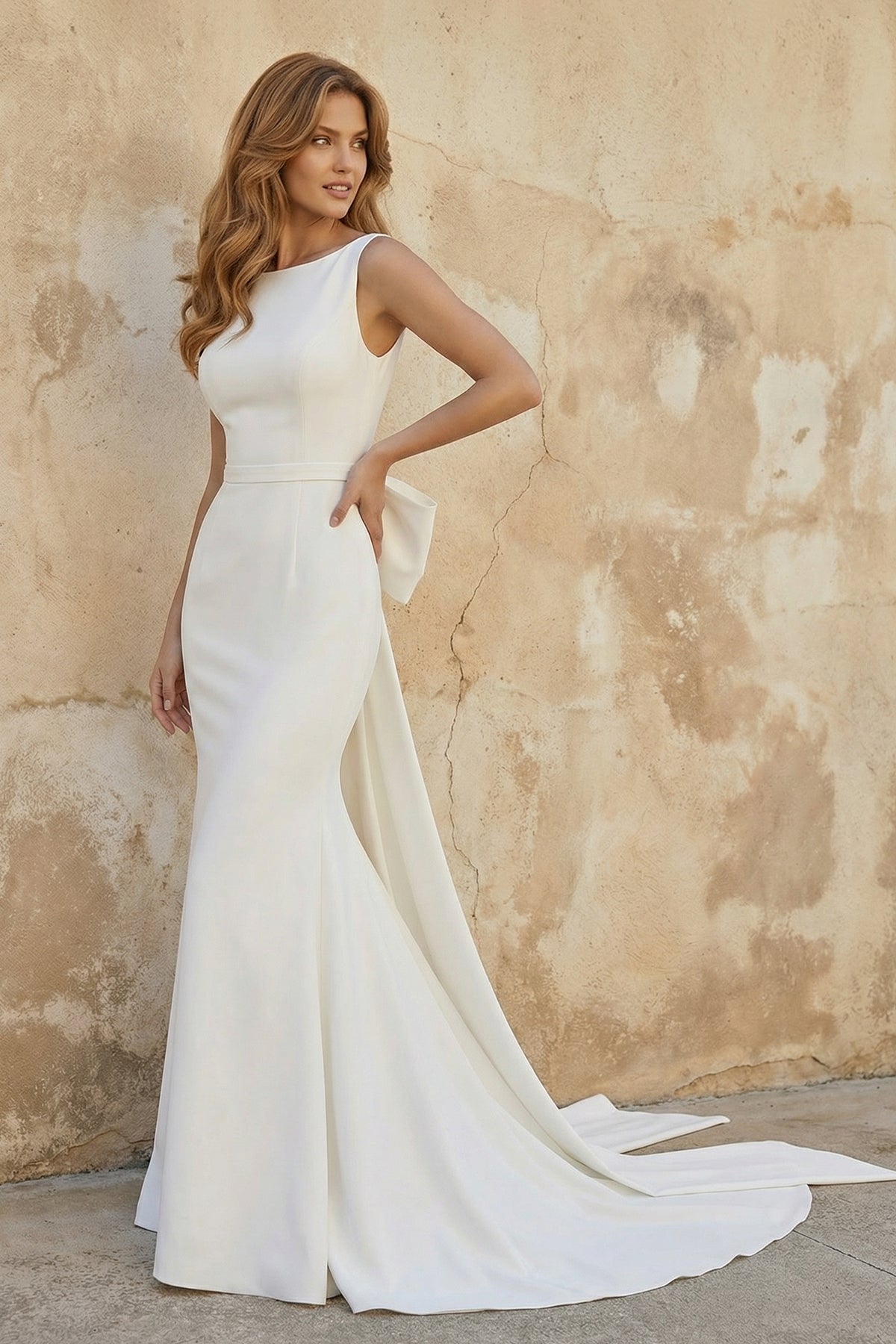 Verena Diamond White front view wedding dress