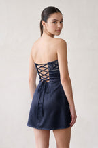 Serena Navy Blue detail 1 homecoming dress