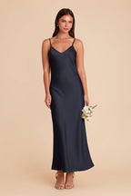 Amara Navy front view bridesmaid dress