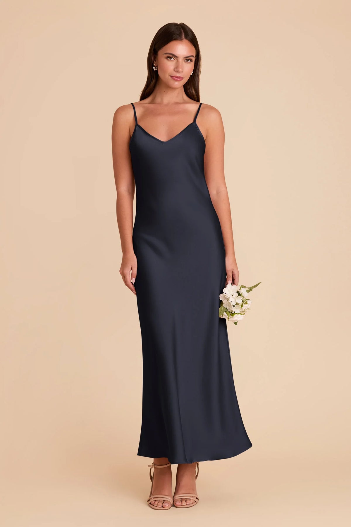 Amara Navy front view bridesmaid dress