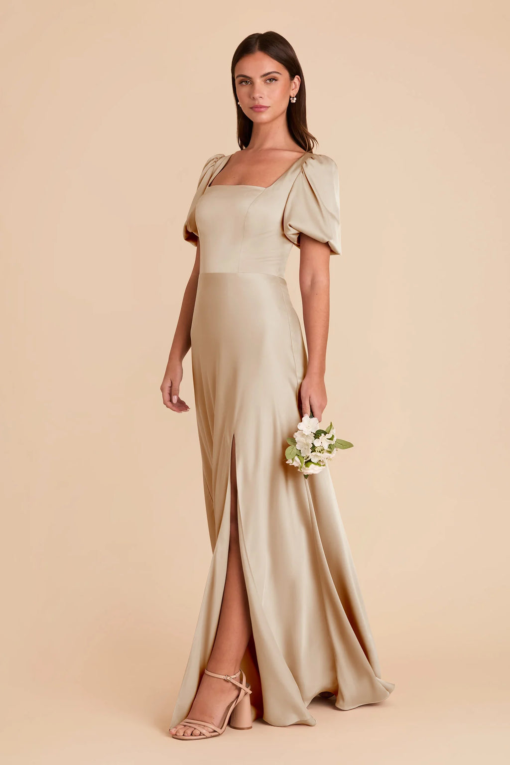 Selene Neutral Champagne alternate view 3 bridesmaid dress