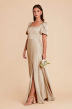 Selene Neutral Champagne alternate view 3 bridesmaid dress