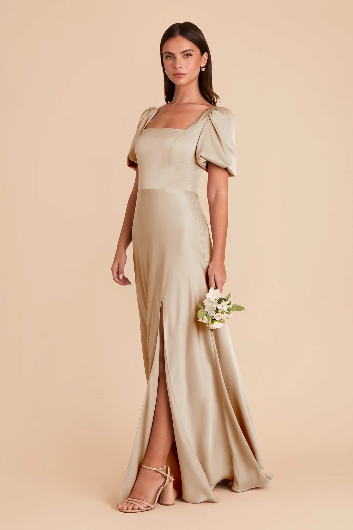 Selene Neutral Champagne alternate view 3 bridesmaid dress