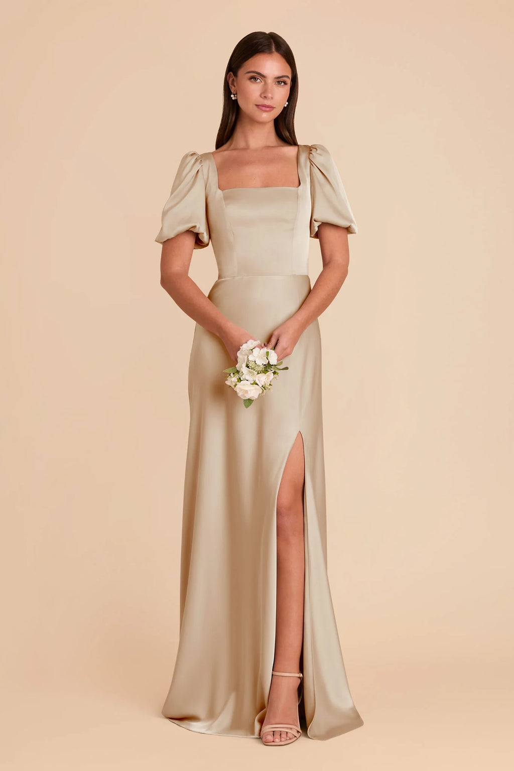 Selene Neutral Champagne alternate view 2 bridesmaid dress