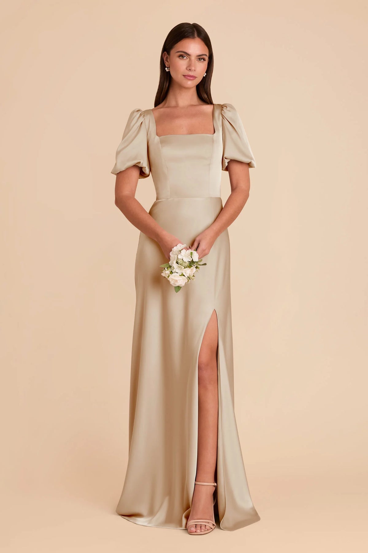 Selene Neutral Champagne alternate view 2 bridesmaid dress