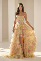 Ophelina yellow detail 1 prom dress