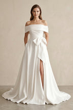 Bellamy Hope Diamond White front view wedding dress