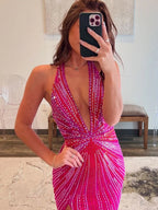 Amabel fuchsia detail 4 prom dress