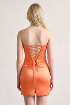 Zinnia Orange back view homecoming dress