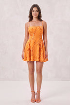Orianne Orange side view homecoming dress