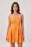 Orianne Orange front view homecoming dress