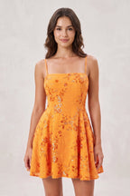 Orianne Orange front view homecoming dress