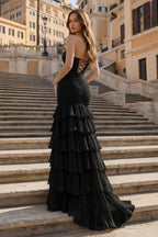 Noemi black back view prom dress
