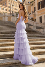 Honora Elise Lavender back view prom dress