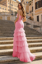 Noemi pink back view prom dress