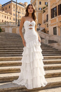 Honora Elise White front view prom dress