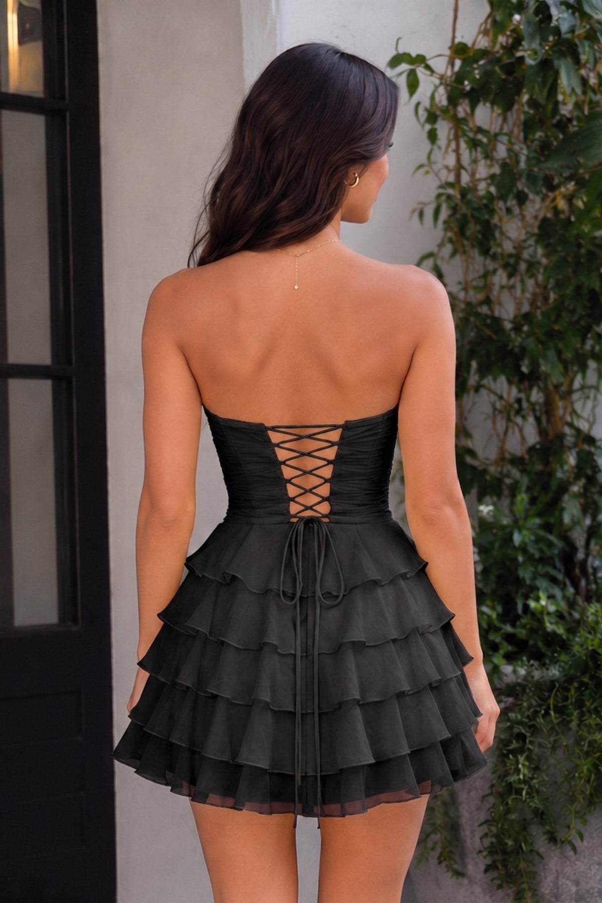 Yellow A Line Chiffon Ruffles Sweetheart Short Homecoming Dresses with Bow