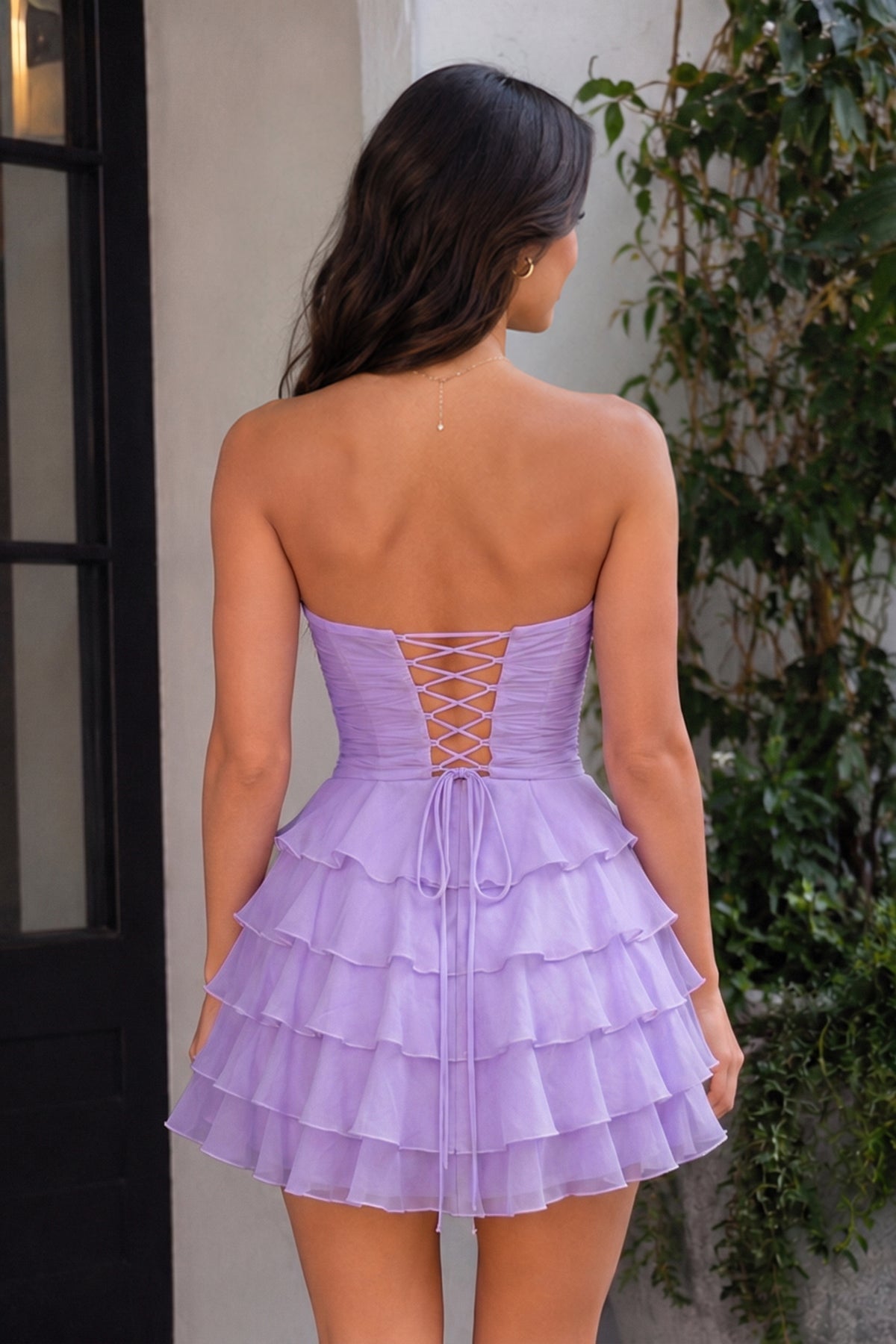 Yellow A Line Chiffon Ruffles Sweetheart Short Homecoming Dresses with Bow