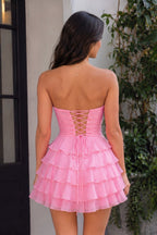 Yellow A Line Chiffon Ruffles Sweetheart Short Homecoming Dresses with Bow