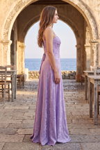 Verena Claire Lavender front view prom dress
