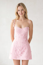 Ksenia Pink side view homecoming dress