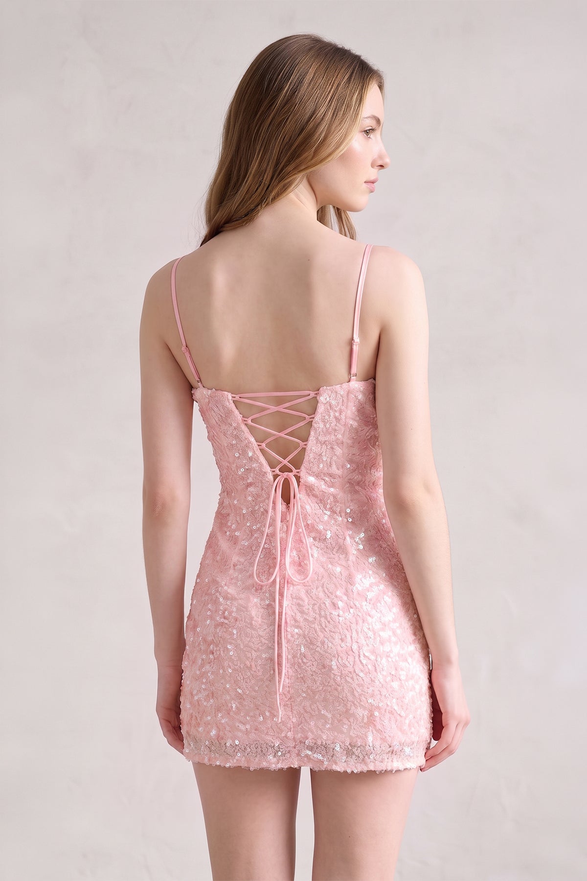 Jessalyn Pink detail 1 homecoming dress