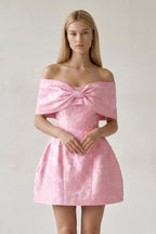 Rhoswen Pink detail 2 homecoming dress