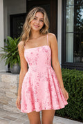 Orianne Pink front view homecoming dress