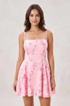 Orianne Pink side view homecoming dress